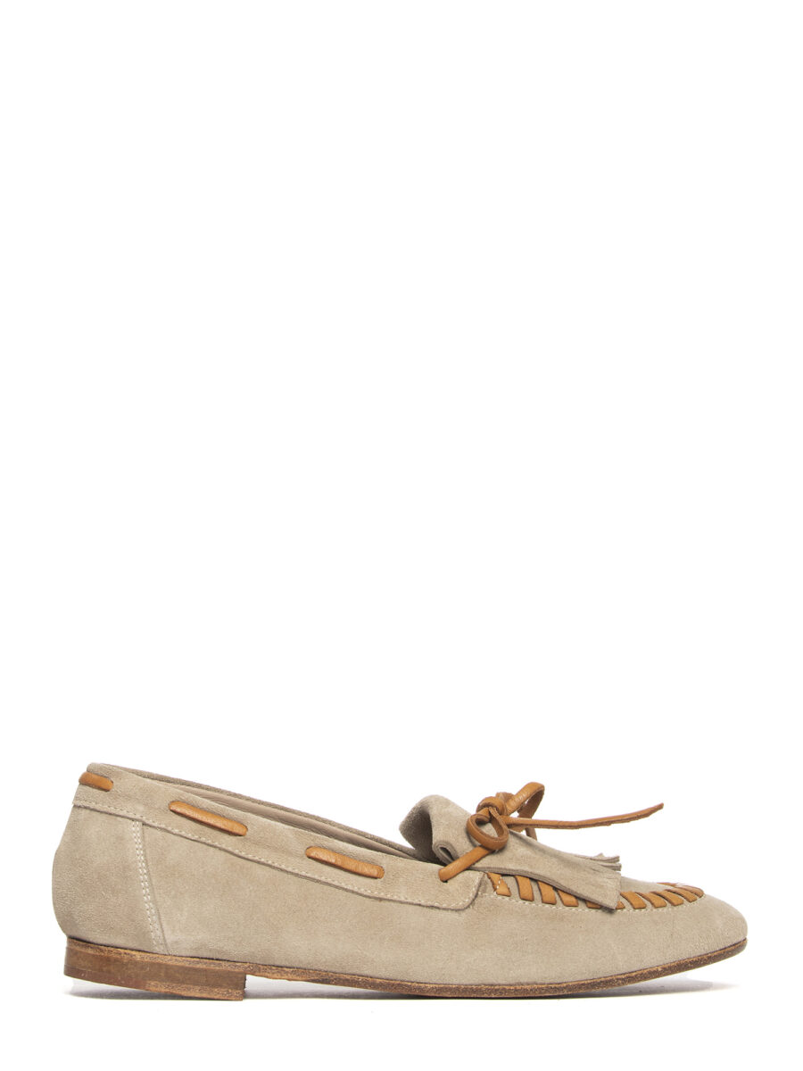 Mocassini in camoscio beige 2733 - Image 3