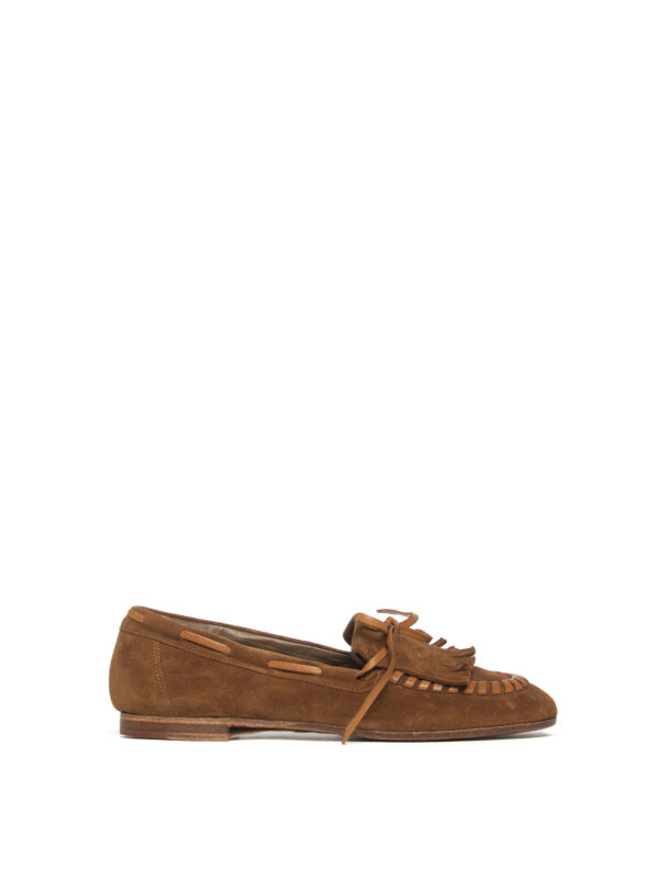 Mocassini in camoscio whiskey 2733