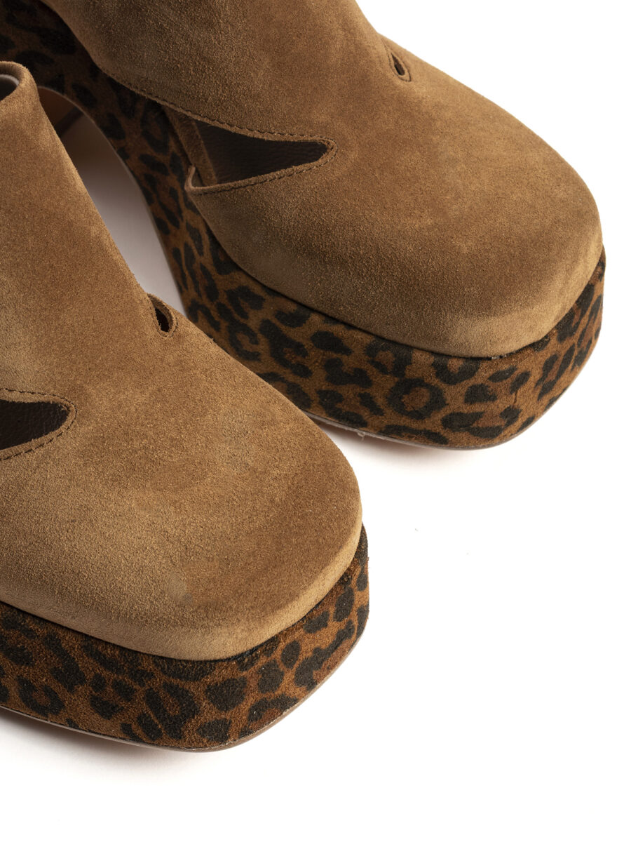 Zeppe in camoscio whiskey e leopard 2749 - Image 6