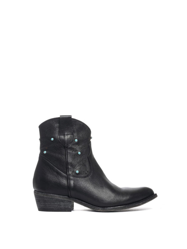 Tronchetti texani in vitello nero 2716