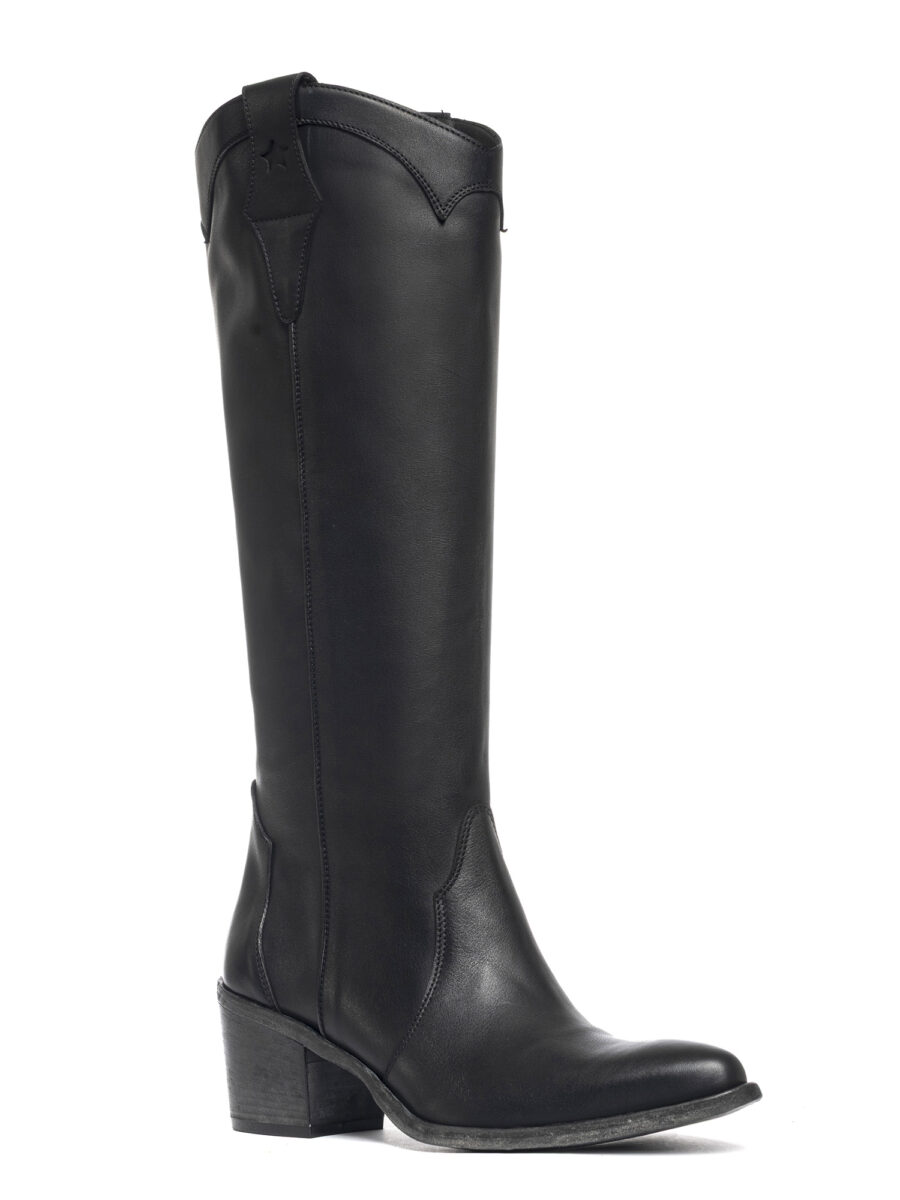 Stivali texani in vitello nero 2718 - Image 3