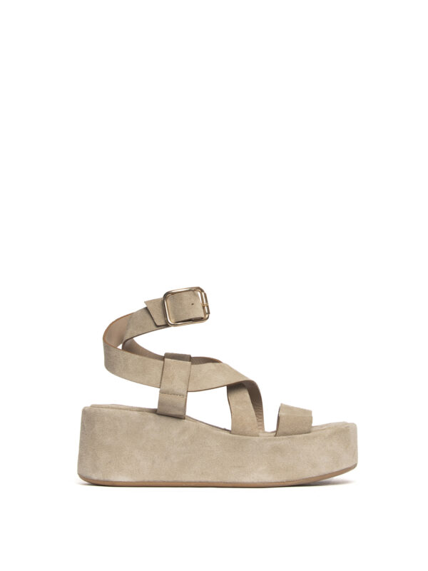 Zeppe in camoscio beige 2755