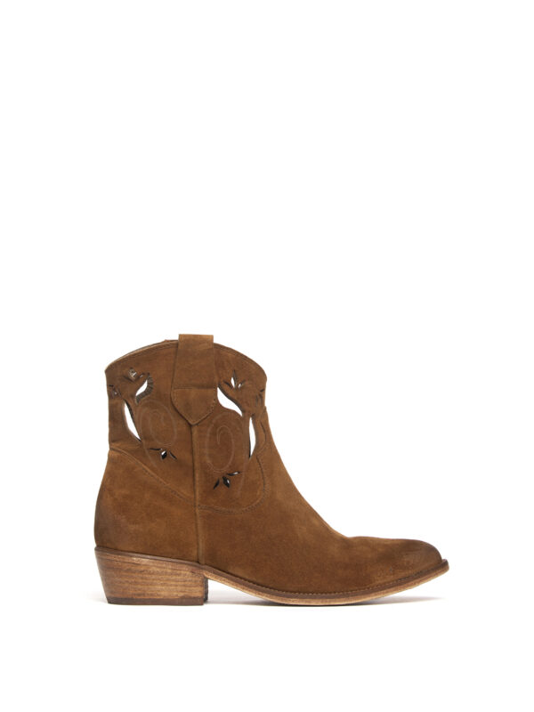 Tronchetti texani in camoscio whiskey 2768
