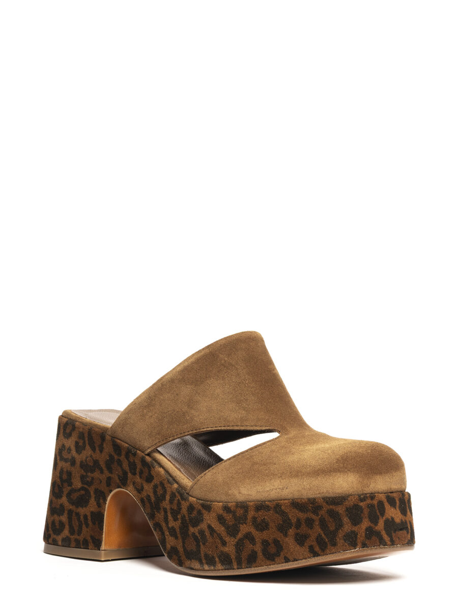 Zeppe in camoscio whiskey e leopard 2749 - Image 3