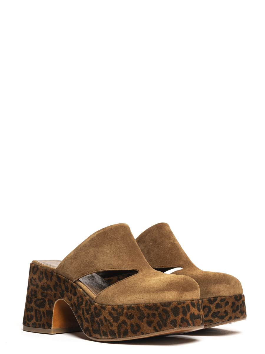 Zeppe in camoscio whiskey e leopard 2749 - Image 2